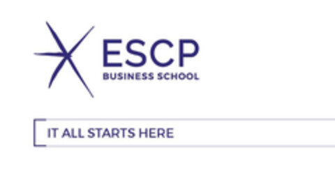 ESCP BUSINESS SCHOOL IT ALL STARTS HERE Logo (EUIPO, 11/22/2019)