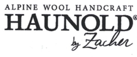 ALPINE WOOL HANDCRAFT HAUNOLD by Zacher Logo (EUIPO, 02/22/2022)