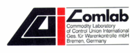 Comlab Commodity Laboratory of Control Union International Ges. für Warenkontrolle mbH, Bremen, Germany Logo (EUIPO, 21.05.1997)