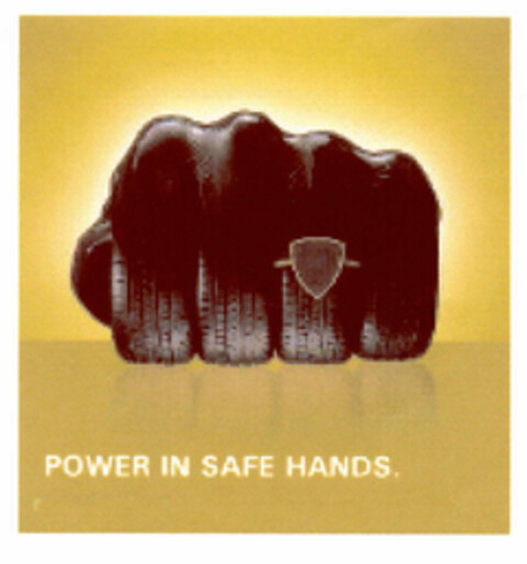 POWER IN SAFE HANDS. Logo (EUIPO, 20.05.2002)