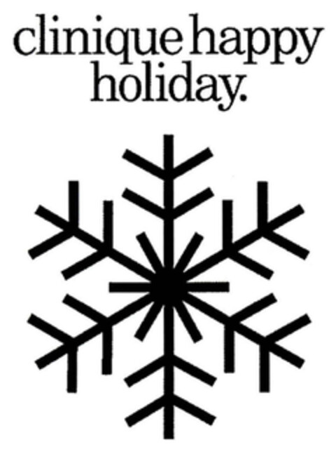clinique happy holiday. Logo (EUIPO, 15.04.2005)