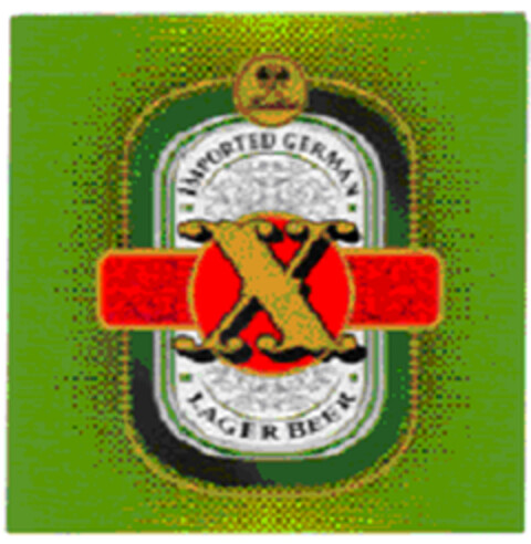 X IMPORTED GERMAN LAGER BEER Logo (EUIPO, 26.04.2006)