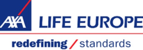 AXA LIFE EUROPE redefining / standards Logo (EUIPO, 01.04.2009)