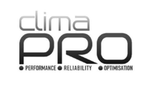 CLIMA PRO PERFORMANCE RELIABILITY OPTIMISATION Logo (EUIPO, 11/06/2012)