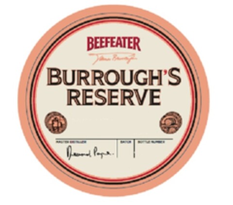 Beefeater James Burrough Burrough's Reserve Desmond Payne Logo (EUIPO, 02/11/2013)
