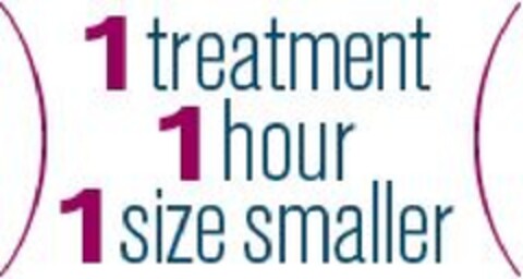 1 TREATMENT 1 HOUR 1 SIZE SMALLER Logo (EUIPO, 03/19/2013)