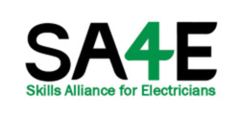 SA4E SKILLS ALLIANCE FOR ELECTRICIANS Logo (EUIPO, 12.09.2014)