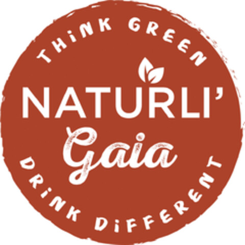 THINK GREEN NATURLI' Gaia DRINK DIFFERENT Logo (EUIPO, 08/23/2017)