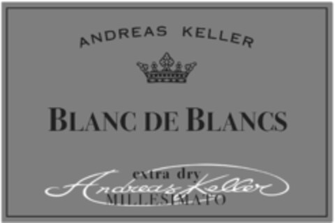 ANDREAS KELLER BLANC DE BLANCS EXTRA DRY MILLESIMATO Logo (EUIPO, 20.06.2018)