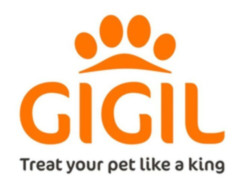 GIGIL treat your pet like a king Logo (EUIPO, 22.07.2022)