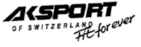 AKSPORT OF SWITZERLAND Fit for ever Logo (EUIPO, 04.09.1996)