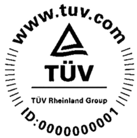 www.tuv.com ID:0000000001 TÜV TÜV Rheinland Group Logo (EUIPO, 10/25/2004)