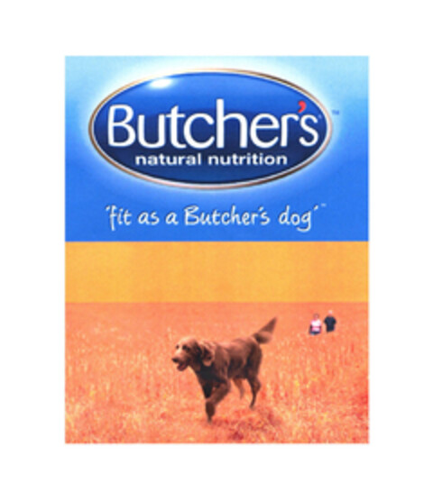 Butcher's natural nutrition " fit as a Butcher's dog" Logo (EUIPO, 16.10.2006)