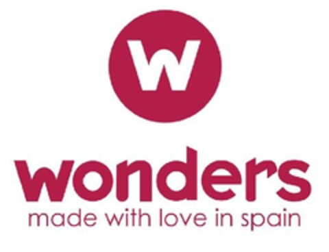 W WONDERS MADE WITH LOVE IN SPAIN Logo (EUIPO, 08/10/2009)