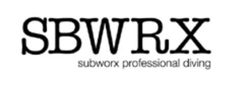 SBWRX subworx professional diving Logo (EUIPO, 25.08.2009)