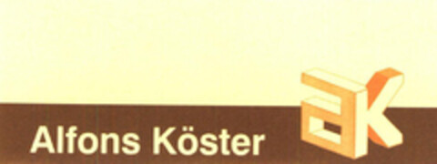 Alfons Köster aK Logo (EUIPO, 08.01.2004)