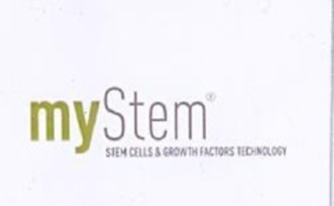 MYSTEM STEM CELLS AND GROWTH FACTORS TECHNOLOGY Logo (EUIPO, 14.06.2012)