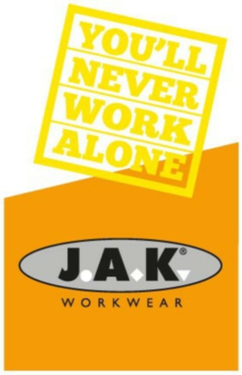 YOU'LL NEVER WORK ALONE JAK WORKWEAR Logo (EUIPO, 10.10.2016)