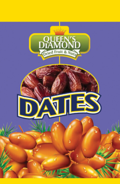 QUEEN'S DIAMOND DRIED FRUIT & NUTS DATES Logo (EUIPO, 19.04.2017)