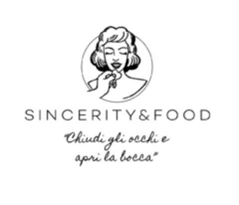 SINCERITY&FOOD "Chiudi gli occhi e apri la bocca" Logo (EUIPO, 26.01.2018)