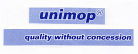 unimop quality without concession Logo (EUIPO, 22.09.2000)