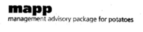 mapp management advisory package for potatoes Logo (EUIPO, 30.03.2001)