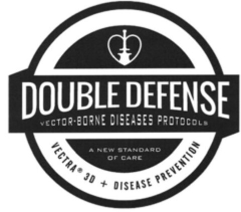 DOUBLE DEFENSE VECTOR BORNE DISEASES PROTOCOLS A NEW STANDARD OF CARE VECTRA 3D + DISEASE PREVENTION Logo (EUIPO, 21.04.2017)