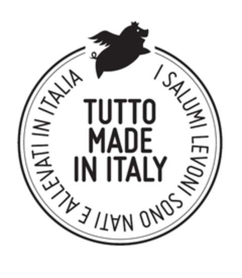 I SALUMI LEVONI SONO NATI E ALLEVATI IN ITALIA TUTTO MADE IN ITALY Logo (EUIPO, 27.09.2017)