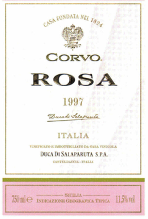 CORVO ROSA Logo (EUIPO, 18.06.1999)