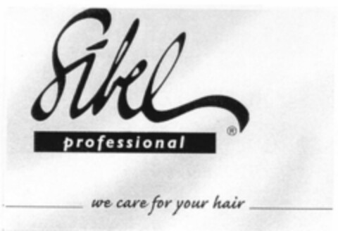 Sibel professional we care for your hair Logo (EUIPO, 23.11.2000)