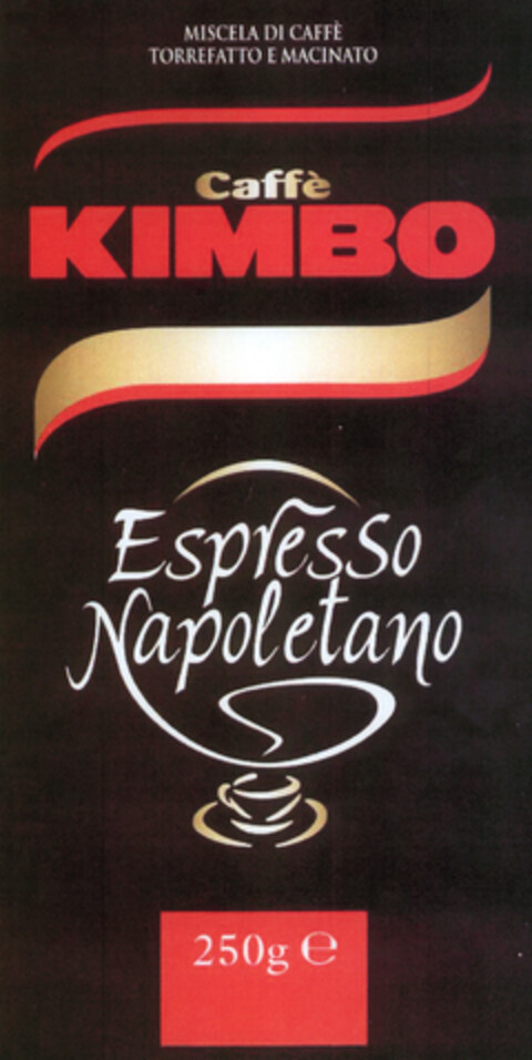 MISCELA DI CAFFE' TORREFATTO E MACINATO Caffè KIMBO Espresso Napoletano Logo (EUIPO, 23.09.2004)