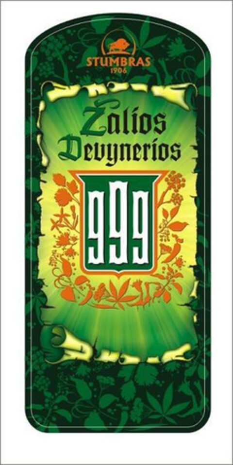 STUMBRAS 1906 Zalios Devynerios 999 Logo (EUIPO, 26.04.2006)