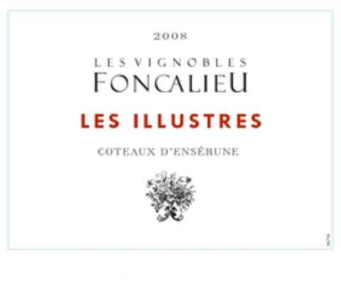 2008 LES VIGNOBLES FONCALIEU LES ILLUSTRES COTEAUX D'ENSERUNE Logo (EUIPO, 22.12.2009)