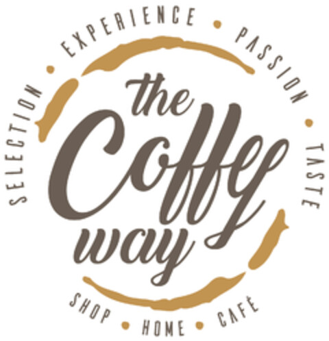 the Coffy way - SELECTION - EXPERIENCE - PASSION - TASTE - SHOP - HOME - CAFÈ - Logo (EUIPO, 04.05.2018)
