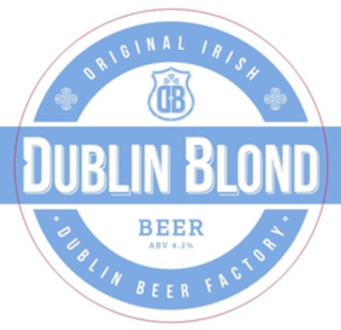 ORIGINAL IRISH DB DUBLIN BLOND BEER ABV 4.2% DUBLIN BEER FACTORY Logo (EUIPO, 11/28/2018)