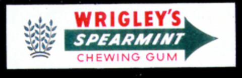 WRIGLEY'S SPEARMINT CHEWING GUM Logo (EUIPO, 01.04.1996)