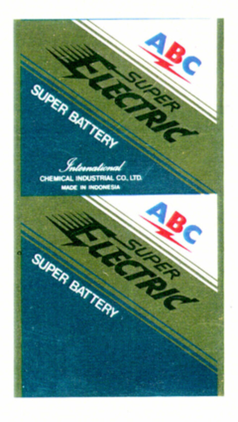 ABC SUPER ELECTRIC SUPER BATTERY Logo (EUIPO, 04/22/1997)