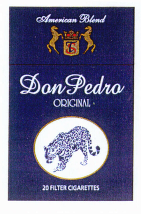 Don Pedro ORIGINAL American Blend 20 FILTER CIGARETTES Logo (EUIPO, 18.07.2000)