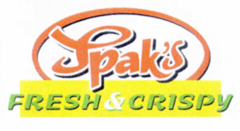 Spak's FRESH & CRISPY Logo (EUIPO, 04/16/2002)