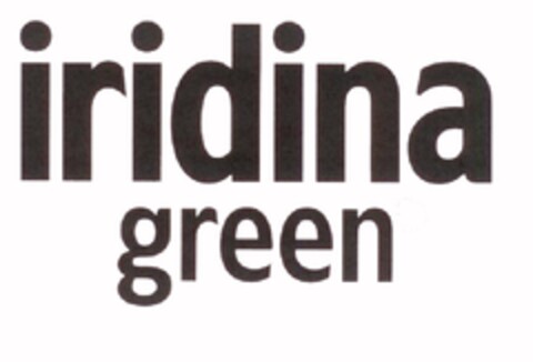 IRIDINA GREEN Logo (EUIPO, 27.06.2013)