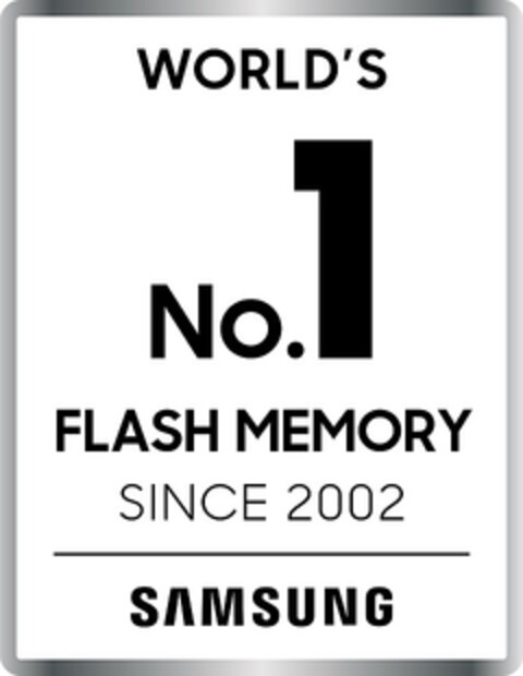 WORLD'S No.1 FLASH MEMORY SINCE 2002 SAMSUNG Logo (EUIPO, 05.12.2019)