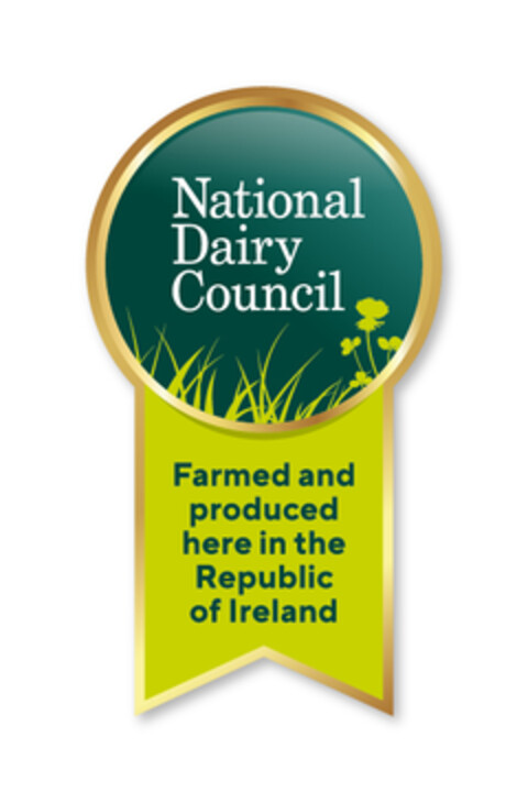 National Dairy Council. Farmed and produced here in the Republic of Ireland Logo (EUIPO, 04.02.2022)