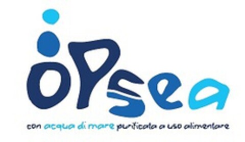 OPSEA con acqua di mare purificata a uso alimentare Logo (EUIPO, 01.07.2022)