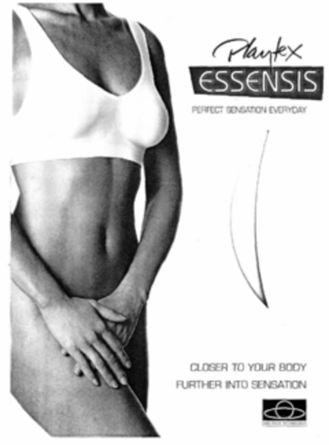 Playtex ESSENSIS PERFECT SENSATION EVERYDAY CLOSER TO YOUR BODY FURTHER INTO SENSATION Logo (EUIPO, 22.10.1999)