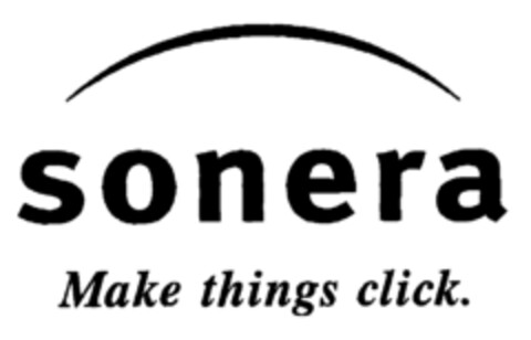 sonera Make things click. Logo (EUIPO, 13.07.1999)