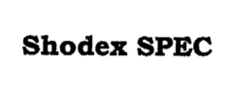 Shodex SPEC Logo (EUIPO, 26.11.2001)