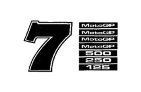 7 MotoGP 500-250-125 Logo (EUIPO, 19.09.2005)