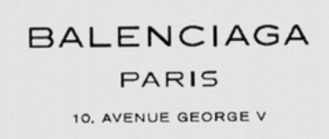 BALENCIAGA PARIS 10, AVENUE GEORGE V Logo (EUIPO, 07/31/2009)