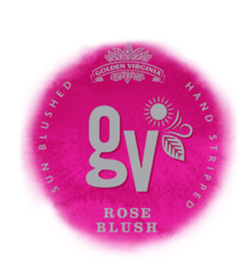 GV ROSE BLUSH SUN BLUSHED HAND STRIPPED GOLDEN VIRGINIA Logo (EUIPO, 07/07/2014)