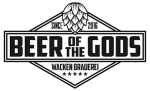 Beer of the Gods - Since 2016 - Wacken Brauerei Logo (EUIPO, 08.07.2016)